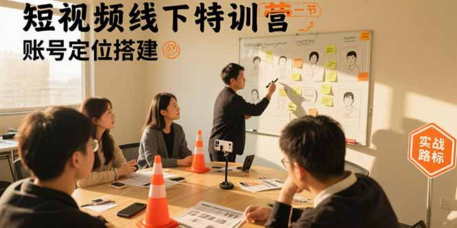 (15707期)短视频线下特训营:账号定位搭建/口播号拍摄剪辑/直播间流量入口/变现实战-网赚副业网