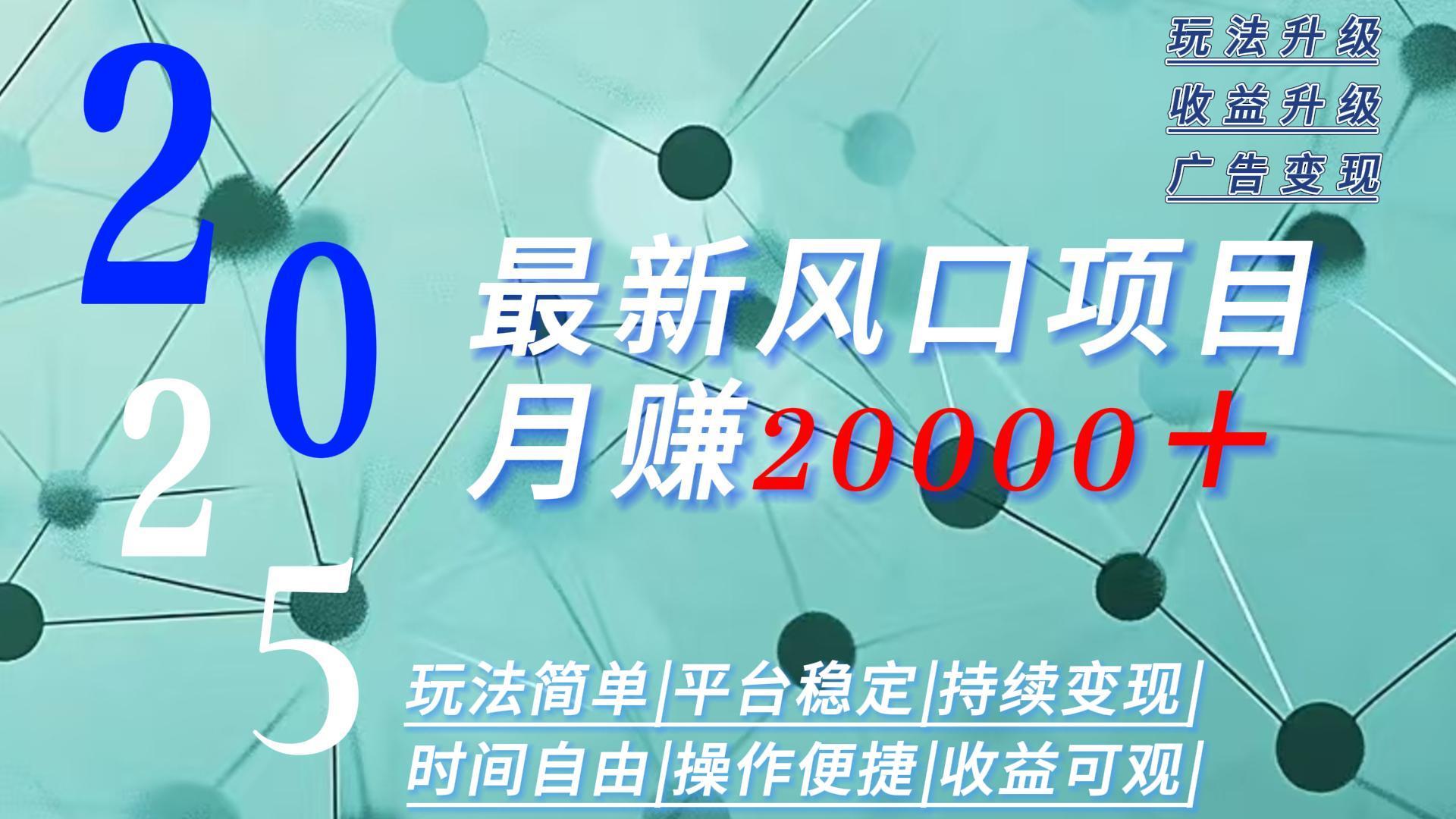 (15694期)2025广告赛道新风口-月赚2W+玩法简单,时间自由-网赚副业网