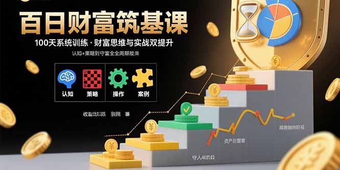 (15874期)百日财富筑基课:认知+策略+实操+案例拆解 实现从创富到守富全周期能力-网赚副业网