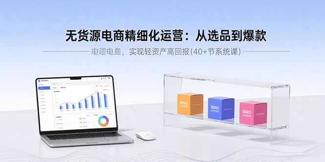 (15896期)无货源电商精细化运营:从选品到爆款,实现轻资产高回报(40+节系统课)-网赚副业网
