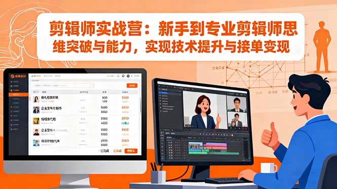 （16347期）剪辑师实战营：新手到专业剪辑师思维突破与能力，实现技术提升与接单变现-网赚副业网