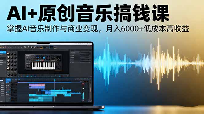 （16324期）AI+原创音乐搞钱课：掌握AI音乐制作与商业变现，月入6000+低成本高收益-网赚副业网