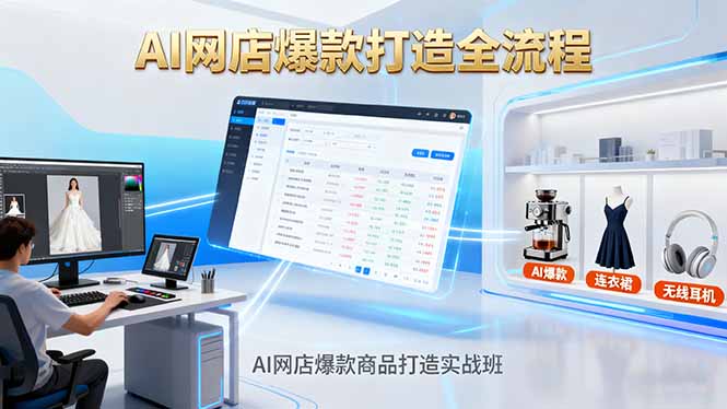 (16326期)AI网店爆款商品打造实战班:AI技术实现商品图智能处理,快速搭建AI网店-网赚副业网