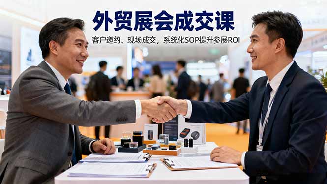 (16356期)外贸展会成交课,含目标制定、客户邀约、现场成交,系统化SOP提升参展ROI-网赚副业网