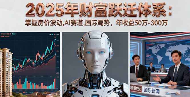 (16217期)2025年财富跃迁体系:掌握房价波动,AI赛道,国际局势,年收益50万-300万-网赚副业网