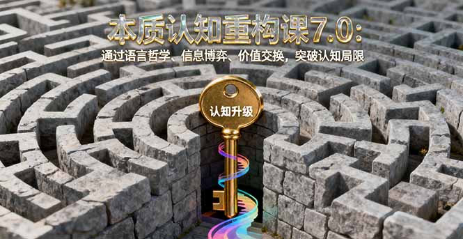 （16218期）本质认知重构课7.0：通过语言哲学、信息博弈、价值交换，突破认知局限-网赚副业网