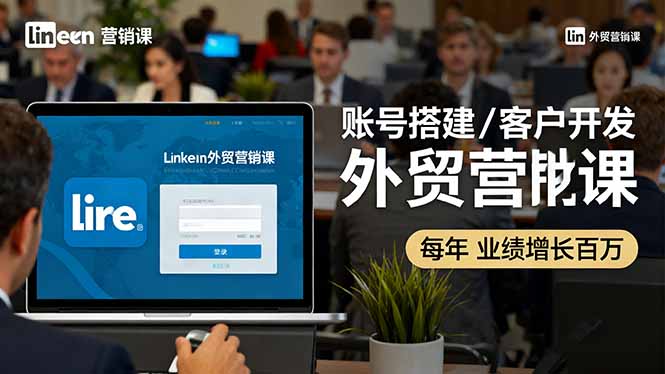 (16261期)LinkedIn外贸营销课:账号搭建/客户开发/成交转化,年业绩增长百万+-网赚副业网