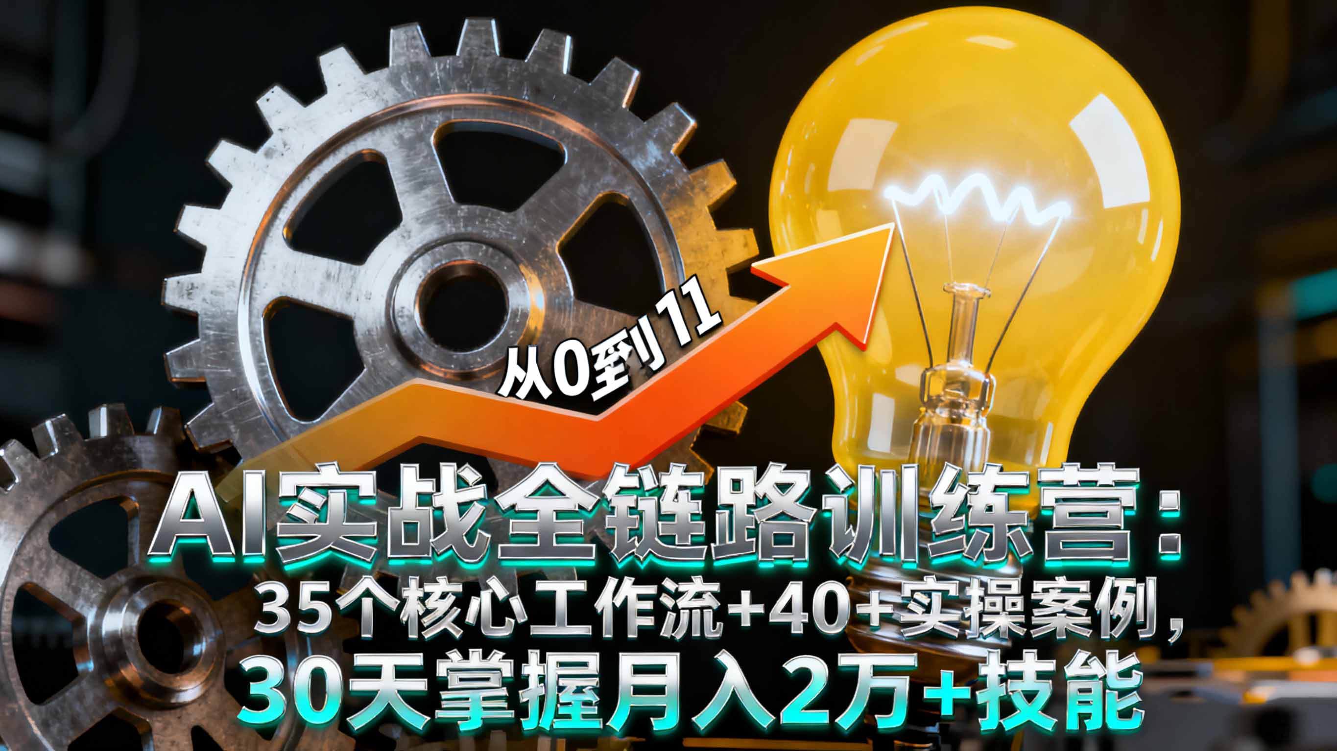（16219期）AI实战全链路训练营：35个核心工作流+40+实操案例，30天掌握月入2万+技能-网赚副业网
