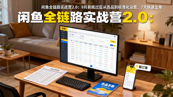 (16263期)闲鱼全链路实战营2.0:9月新规过后从选品到标准化运营,7天快速出单-网赚副业网