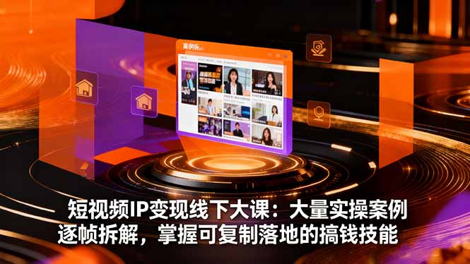(16410期)短视频IP变现线下大课:大量实操案例逐帧拆解,掌握可复制落地的搞钱技能-网赚副业网
