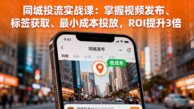 (16172期)同城投流实战课:掌握视频发布、标签获取、最小成本投放,ROI提升3倍-网赚副业网
