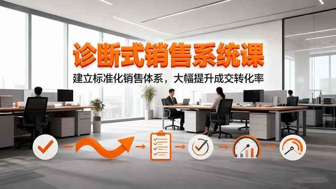 (16435期)诊断式销售系统课,建立标准化销售体系,大幅提升成交转化率-网赚副业网