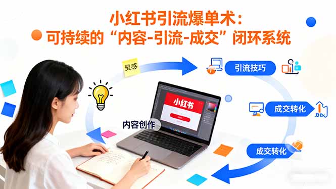 (16362期)小红书引流爆单术:构建一套低成本 可持续的“内容-引流-成交”闭环系统-网赚副业网