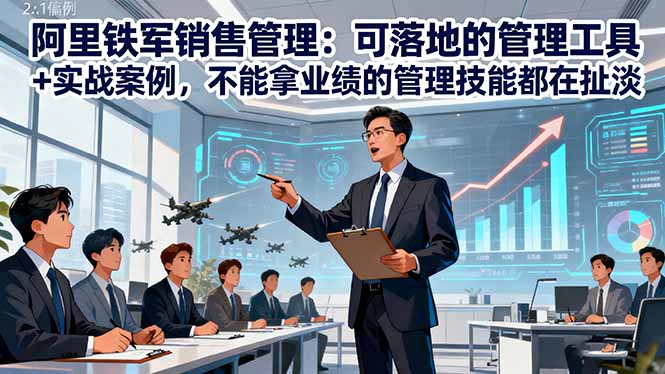 (16436期)阿里铁军销售管理:可落地的管理工具+实战案例,不能拿业绩的管理都在扯淡-网赚副业网