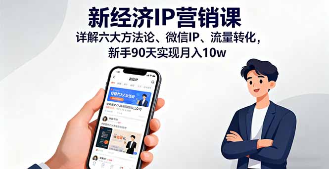 (16194期)新经济IP营销课:详解六大方法论、微信IP、流量转化,新手90天实现月入10w-网赚副业网
