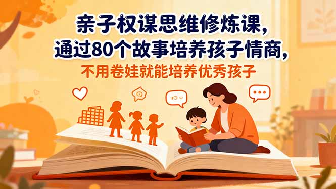 (16455期)亲子权谋思维修炼课,通过80个故事培养孩子情商,不用卷娃就能培养优秀孩子-网赚副业网