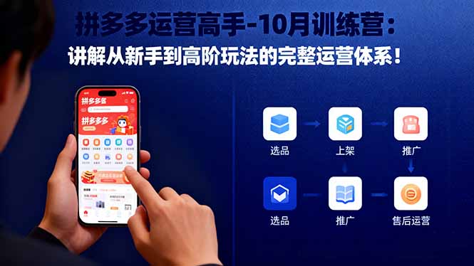 (16448期)拼多多运营高手-10月训练营:讲解从新手到高阶玩法的完整运营体系!-网赚副业网