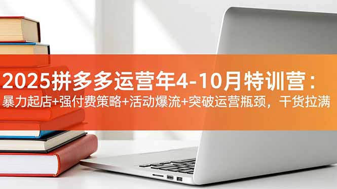 （16642期）2025拼多多运营年4-10月特训营：暴力起店+强付费策略+活动爆流+突破运营瓶颈，干货拉满-网赚副业网