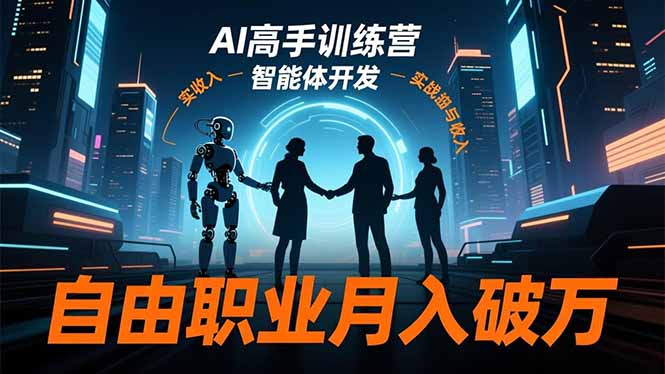 (16602期)AI高手训练营3.0,ChatGPT,Midjourney,智能体开发,自由职业月入破万-网赚副业网
