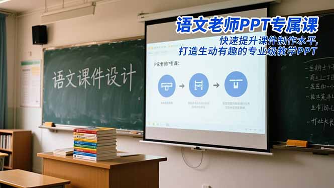 (16596期)语文老师PPT专属课:快速提升课件制作水平,打造生动有趣的专业级教学PPT-网赚副业网