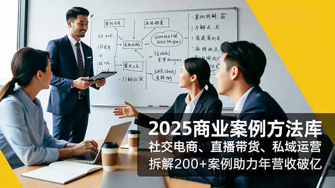 （16713期）2025商业案例方法库，社交电商、直播带货、私域运营，拆解200+案例助力年营收破亿-网赚副业网
