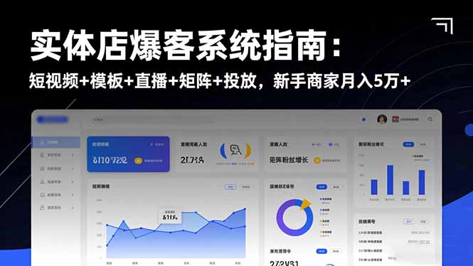 (16541期)实体店爆客系统指南:短视频+模板+直播+矩阵+投放,新手商家月入5万+-网赚副业网