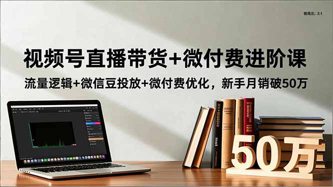 (16684期)视频号直播带货+微付费进阶课:流量逻辑+微信豆投放+微付费优化,新手月销破50万-网赚副业网