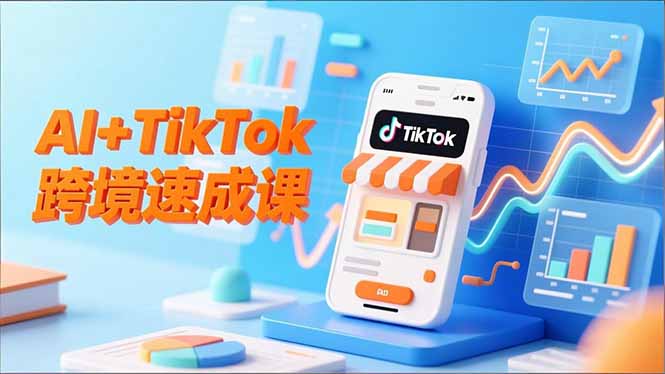 （16745期）AI+TikTok跨境速成课，智能翻译、店铺定位、流程拆解，7天高效上线运营-网赚副业网