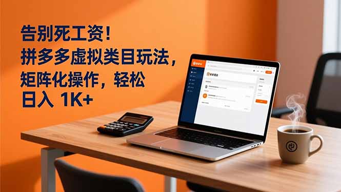 (16943期)告别死工资!拼多多虚拟类目玩法,矩阵化操作,轻松日入 1K+-网赚副业网