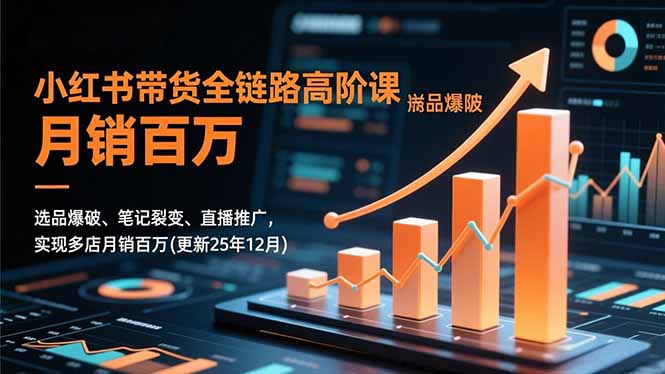 (16842期)小红书带货全链路高阶课,选品爆破、笔记裂变、直播推广,实现多店月销百万(更新25年12月)-网赚副业网