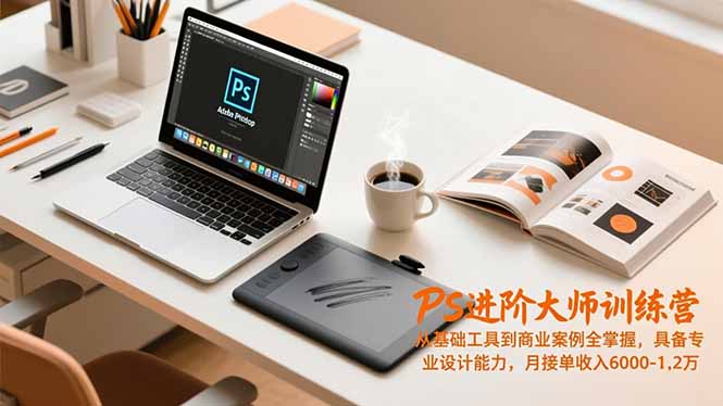 （16868期）PS进阶大师训练营，从基础工具到商业案例全掌握，具备专业设计能力，月接单收入6000-1.2万-网赚副业网