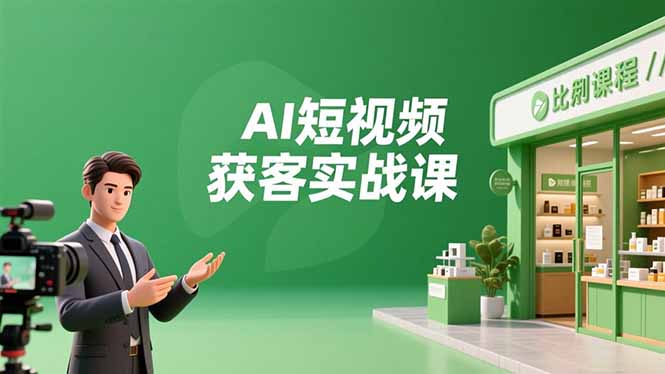 （16747期）AI短视频获客实战课，数字人创作、实体行业应用、精准引流，30天获取客源月入6万+-网赚副业网