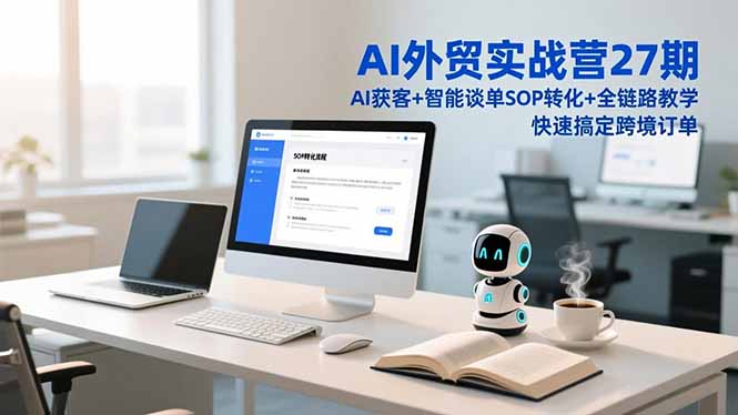 (16938期)AI外贸实战营27期,AI获客+智能谈单+SOP转化+全链路教学,快速搞定跨境订单-网赚副业网
