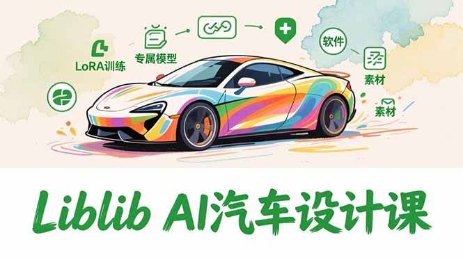 （16946期）2025Liblib AI汽车设计课，文生图入门、LoRA训练、专属模型，快速上手【实战+解说+软件+素材】-网赚副业网