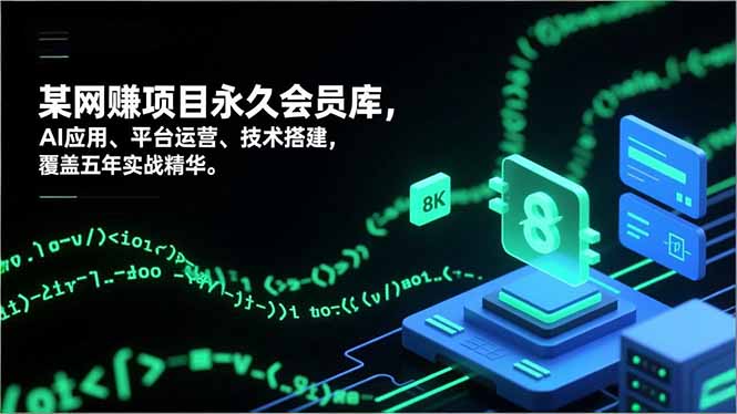 (16790期)网赚项目永久会员库,AI应用、平台运营、技术搭建,覆盖五年实战精华-网赚副业网