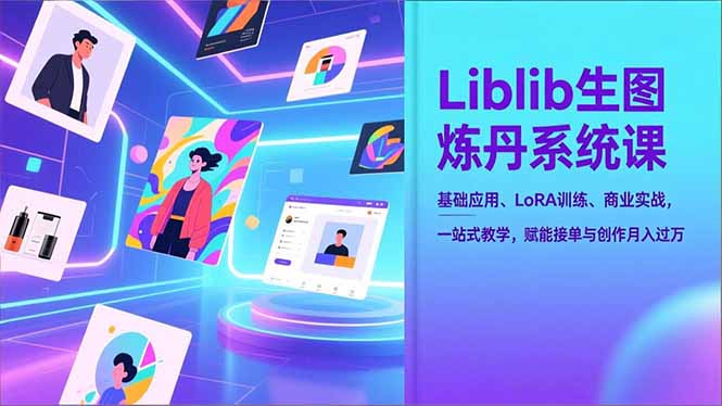 (16949期)Liblib生图炼丹系统课,基础应用、LoRA训练、商业实战,一站式教学,赋能接单与创作月入过万-网赚副业网