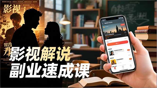 (16740期)Tk影视解说副业速成课,软件安装、全流程实操、爆款预设,新手两周变现-网赚副业网