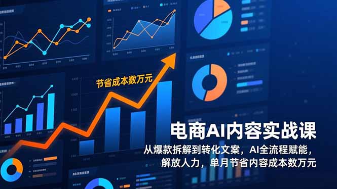 (17061期)电商AI内容实战课,从爆款拆解到转化文案,AI全流程赋能,解放人力,单月节省内容成本数万元-网赚副业网