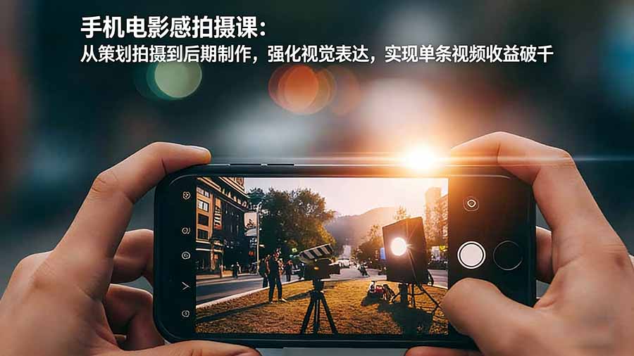 （17273期）手机电影感拍摄课：从策划拍摄到后期制作，强化视觉表达，实现单条视频收益破千-网赚副业网