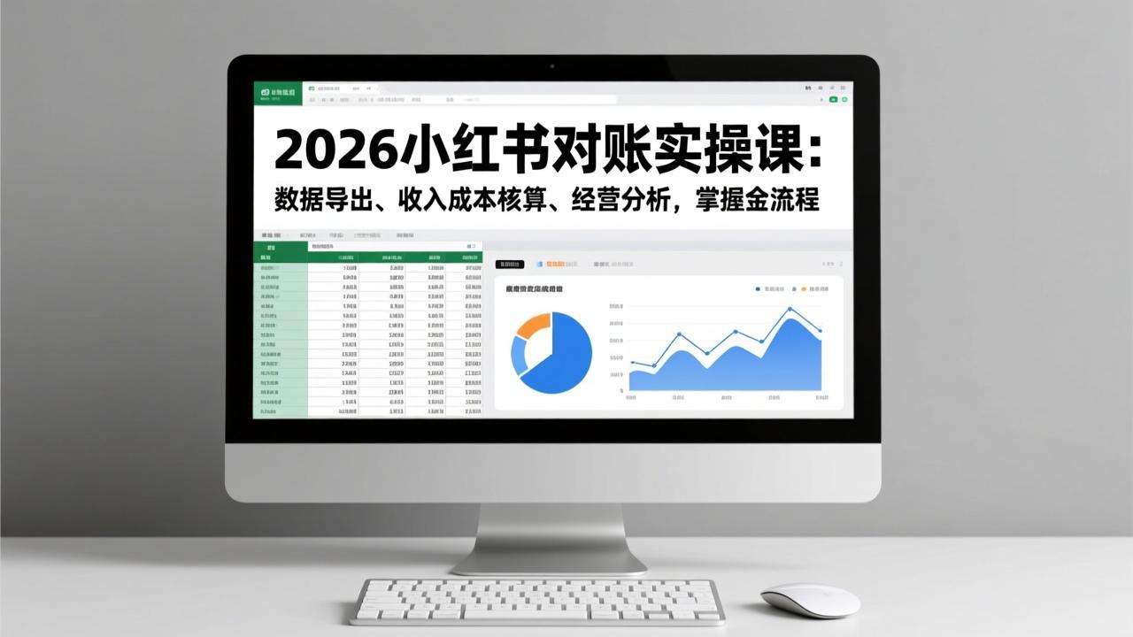 (17071期)2026小红书对账实操课:数据导出、收入成本核算、经营分析,掌握全流程-网赚副业网
