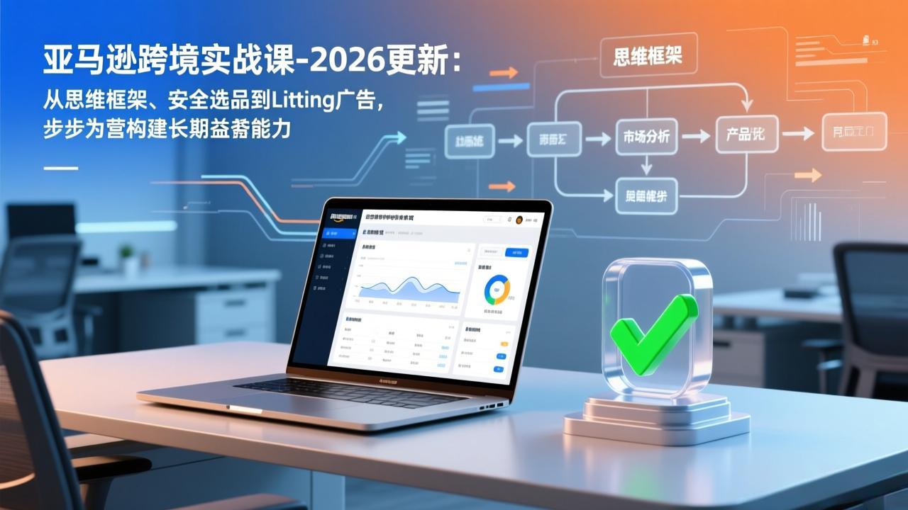 (17269期)亚马逊跨境实战课-2026更新:从思维框架、安全选品到Listing广告,步步为营构建长期盈利能力-网赚副业网