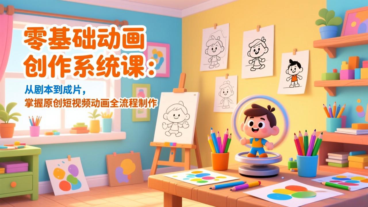 (17161期)零基础动画创作系统课:从剧本到成片,掌握原创短视频动画全流程制作-网赚副业网
