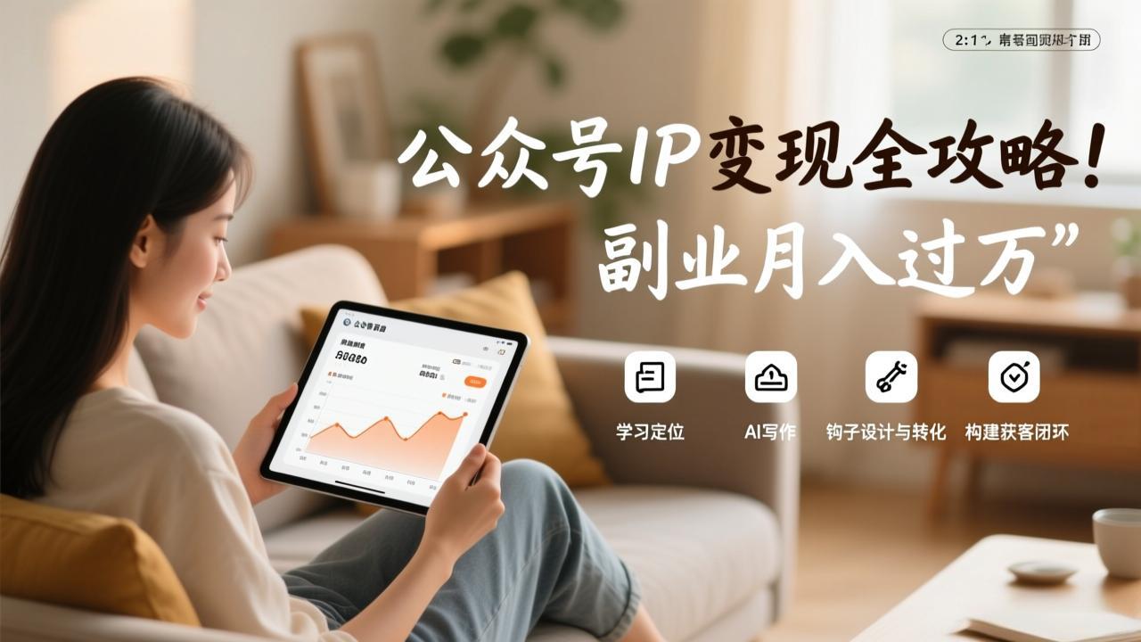 (17275期)公众号IP变现全攻略,学习定位、AI写作、钩子设计与转化,构建获客闭环,副业月入过万-网赚副业网