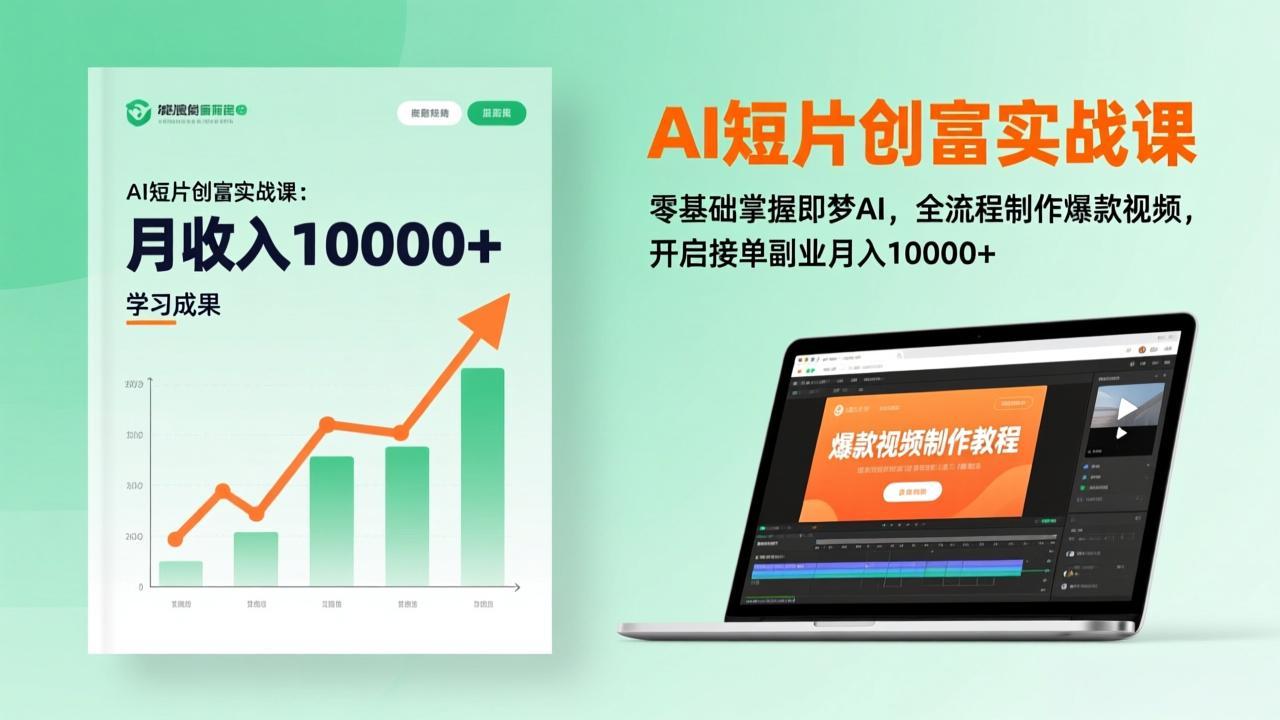 (17236期)AI短片创富实战课:零基础掌握即梦AI,全流程制作爆款视频,开启接单副业月入10000+(更新)-网赚副业网