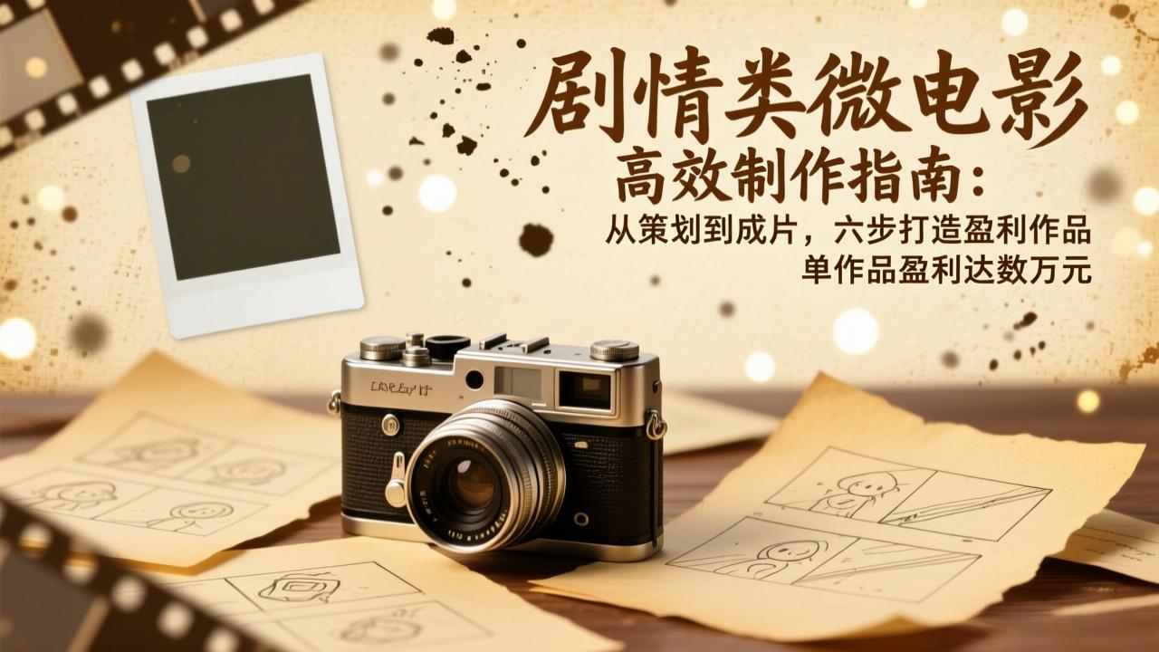 (17086期)剧情类微电影高效制作指南:从策划到成片,六步打造盈利作品,单作品盈利达数万元-网赚副业网