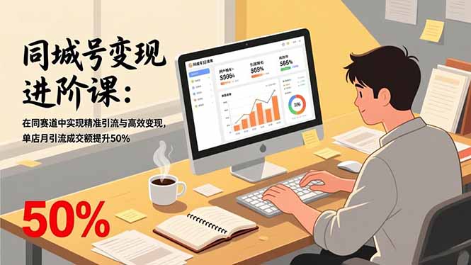(17015期)同城号变现进阶课:在同城赛道中实现精准引流与高效变现,单店月引流成交额提升50%-网赚副业网
