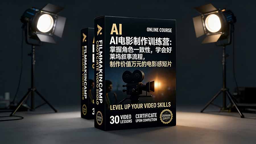 (17223期)AI电影制作训练营:掌握角色一致性,学会好莱坞叙事流程,制作价值万元的电影感短片-网赚副业网