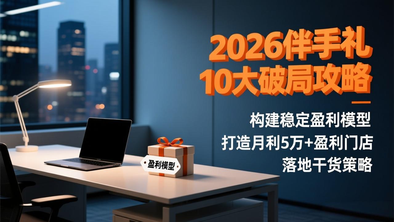 (17191期)2026伴手礼10大破局攻略:构建稳定盈利模型,打造月利5万+盈利门店,落地干货策略-网赚副业网