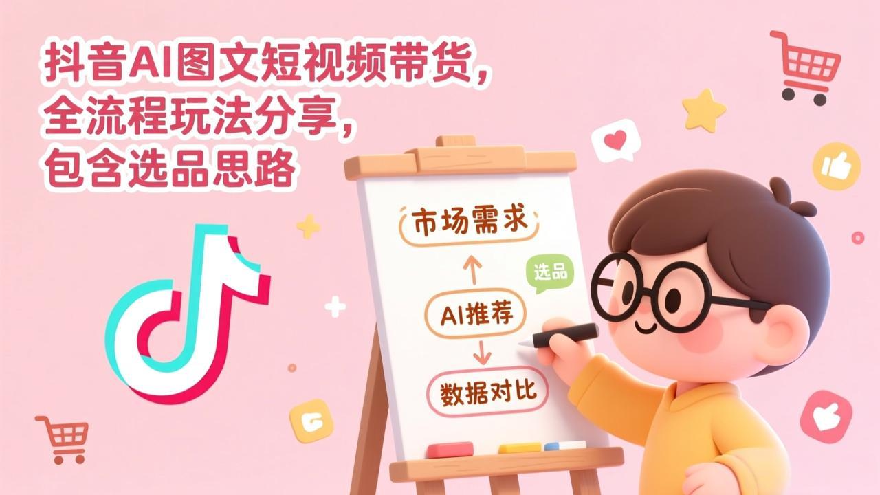 (17177期)抖音AI图文短视频带货,全流程玩法分享,包含选品思路-网赚副业网