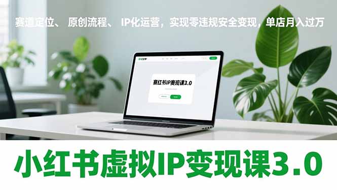 (17029期)小红书虚拟IP变现课3.0,赛道定位、原创流程、IP化运营,实现零违规安全变现,单店月入过万-网赚副业网